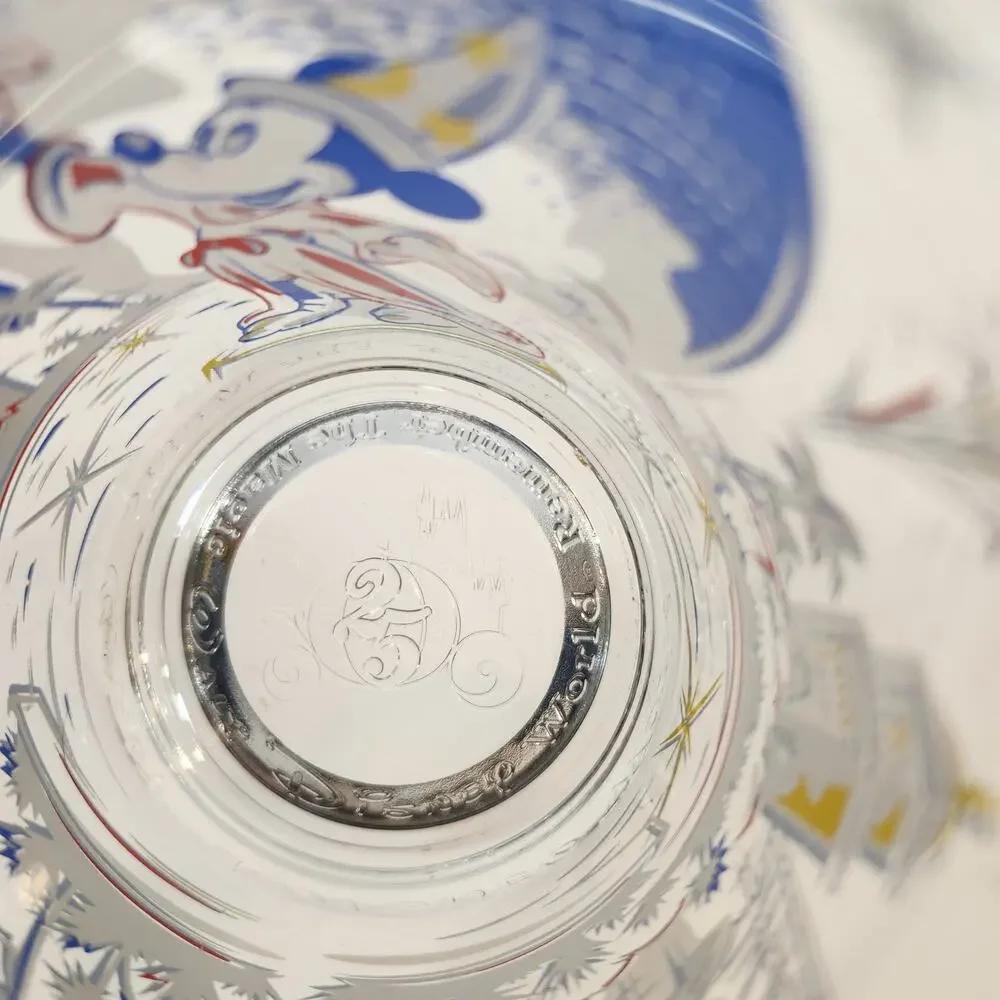 Walt Disney World Remember The Magic 25th Anniversary McDonalds Glass Cup